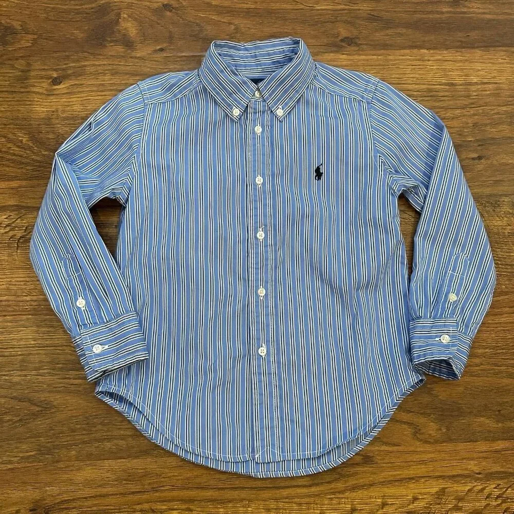 Ralph Lauren striped button front long sleeve shirt